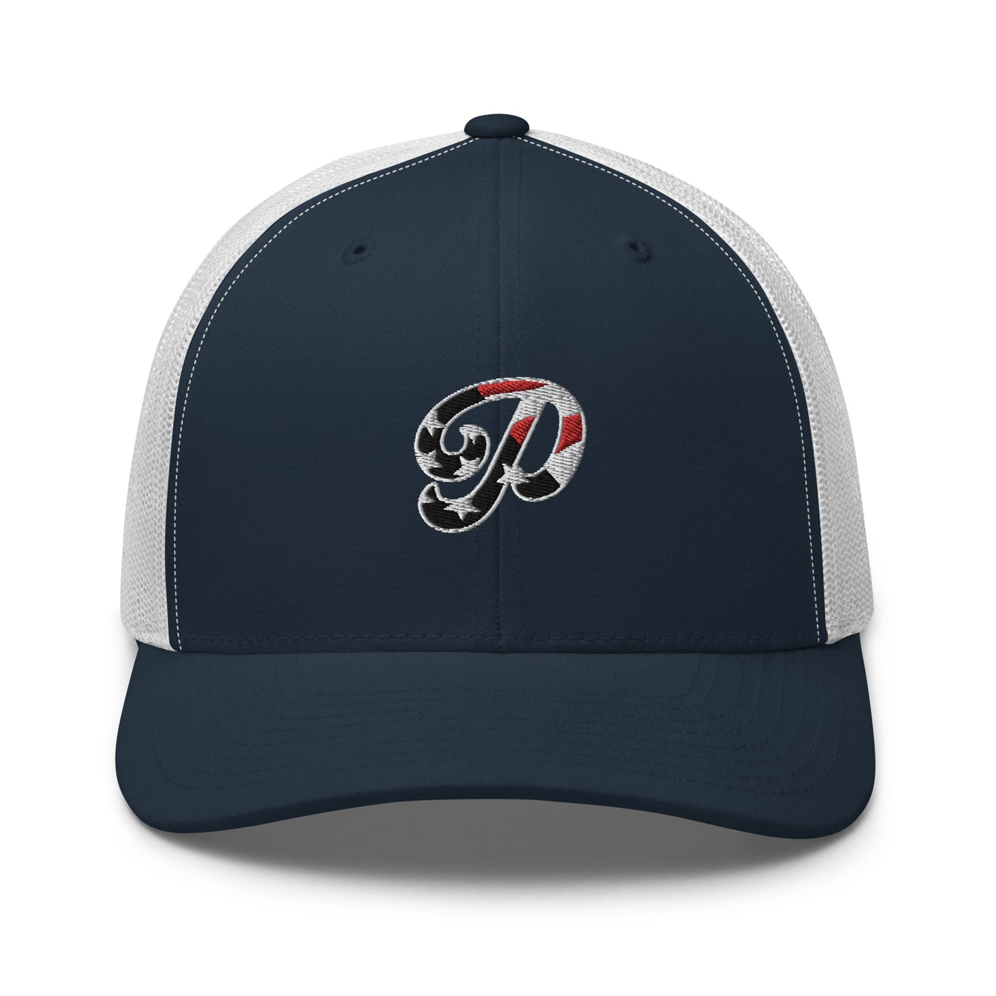 Patriot Embroidered Logo Trucker Hat